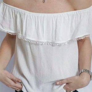 White Off The Shoulder Top